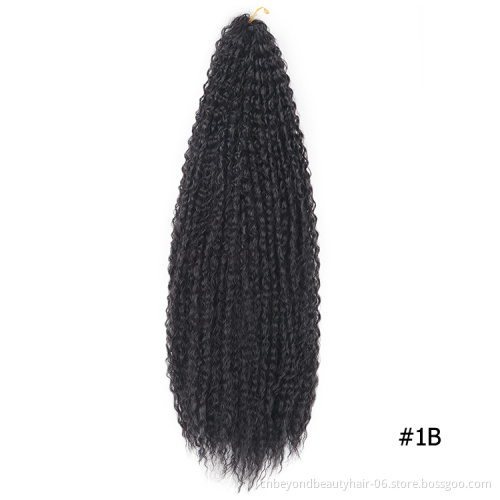 Ombre Synthetic Crochet Braiding Hair Extensions Marley Hair for Women Afro Curls Synthetic Crochet Afro Hair Yaki Kinky Curly